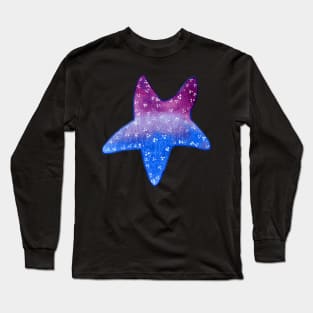 Purple and Blue Watercolor Starfish Long Sleeve T-Shirt